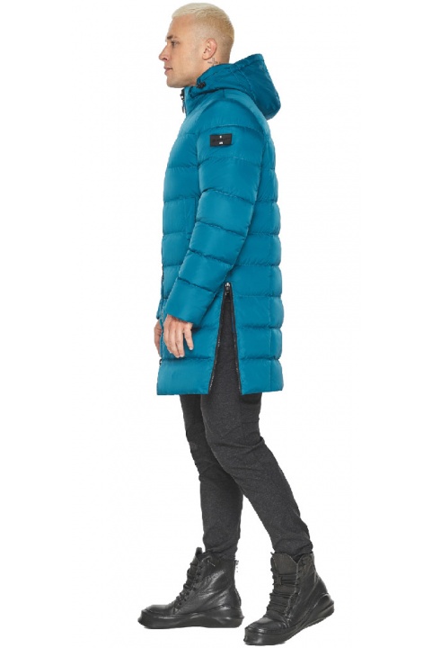 Бирюзовая куртка мужская модная для зимы модель 49032 Braggart "Aggressive" фото 1