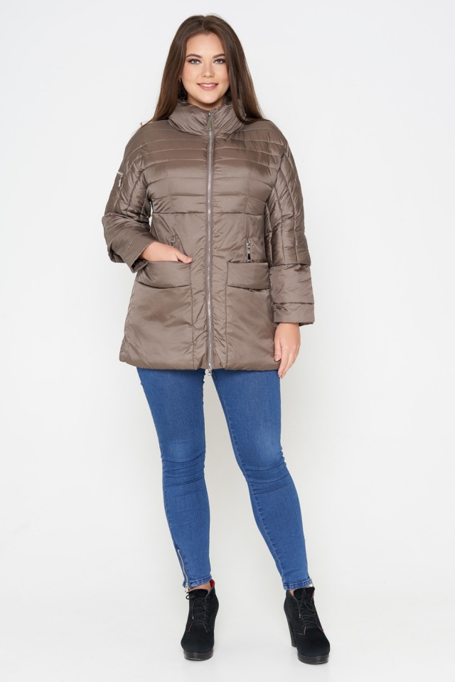 Жіноча осінньо-весняна куртка високої якості колір капучино модель 535 Monte Cervino фото 2