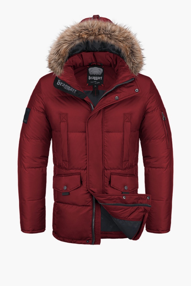 Красная мужская зимняя куртка модель 3569 Braggart "Dress Code" фото 2