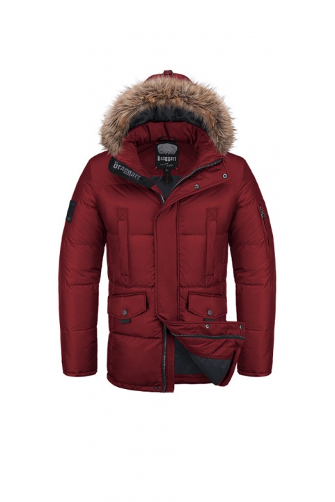 Красная мужская зимняя куртка модель 3569 Braggart "Dress Code" фото 1