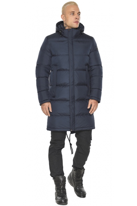 Куртка мужская зимняя брендовая тёмно-синяя модель 49015 Braggart "Aggressive" фото 1