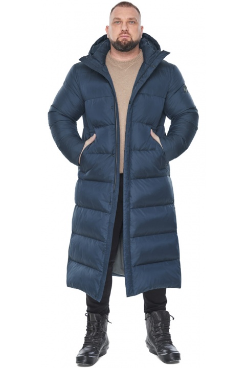 Синяя мужская лаконичная куртка большого размера для зимы модель 53300 Braggart "Titans" фото 1