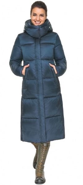 Сапфірова жіноча куртка модного дизайну модель 52650 Braggart "Angel's Fluff" фото 1