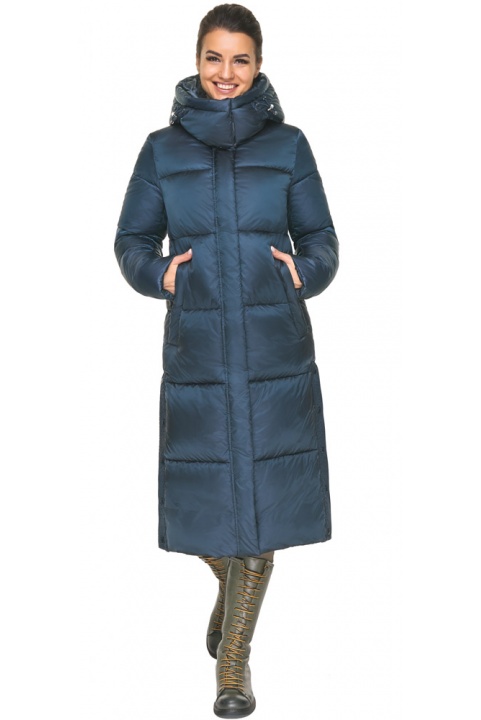 Сапфірова жіноча куртка модного дизайну модель 52650 Braggart "Angel's Fluff" фото 1
