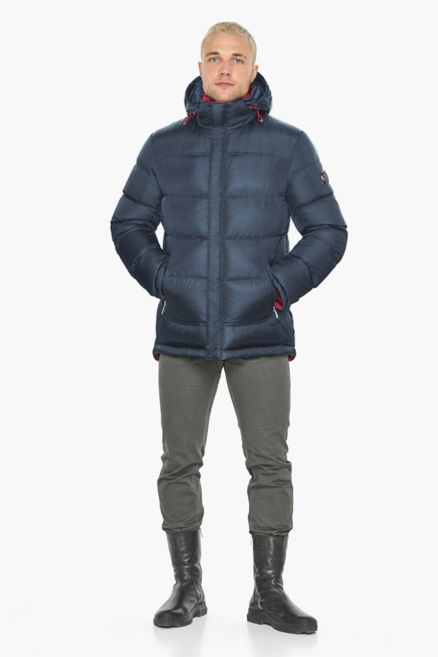 Куртка тёмно-синяя мужская модная на зиму модель 51999 Braggart "Aggressive" фото 3