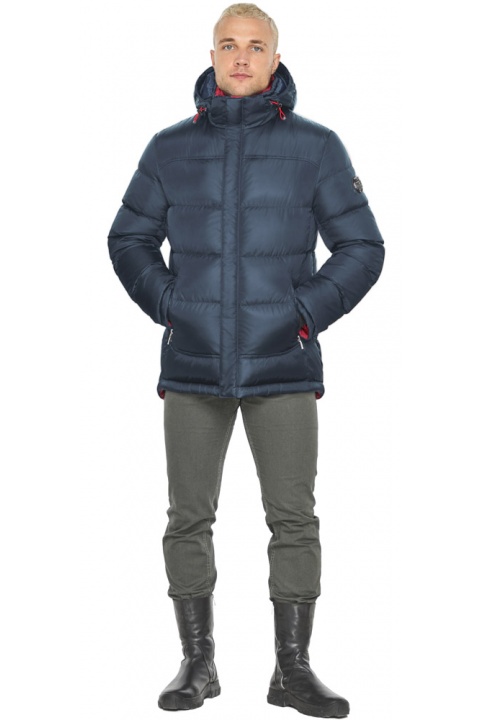 Куртка тёмно-синяя мужская модная на зиму модель 51999 Braggart "Aggressive" фото 1