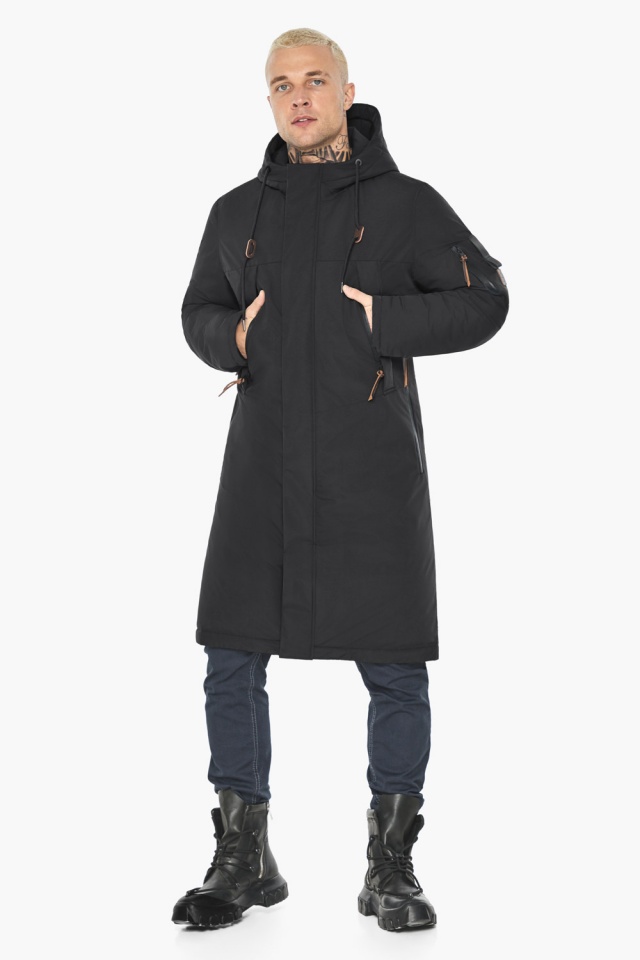 Мужская зимняя современная курточка в чёрном цвете модель 63944 Braggart "Arctic" фото 2
