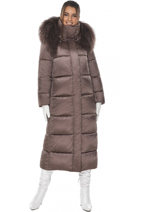 Жіноча куртка брендова зимова колір сепія модель 59130 Braggart "Angel's Fluff" фото 1