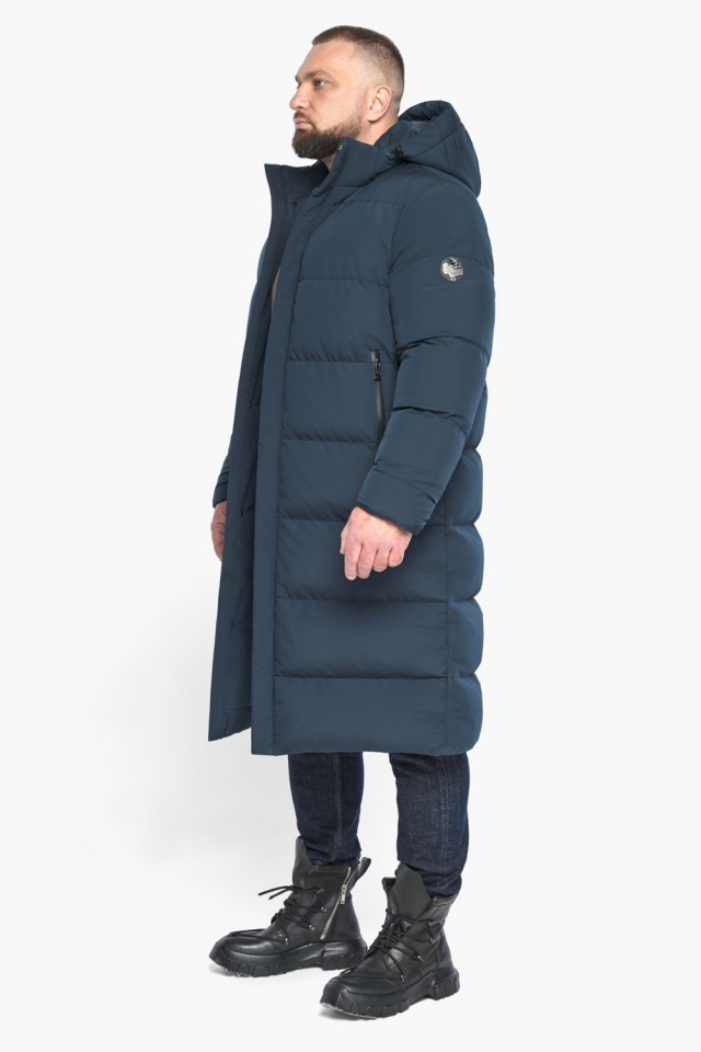 Фирменная тёмно-синяя мужкая куртка на зиму модель 59900 Braggart "Dress Code" фото 3