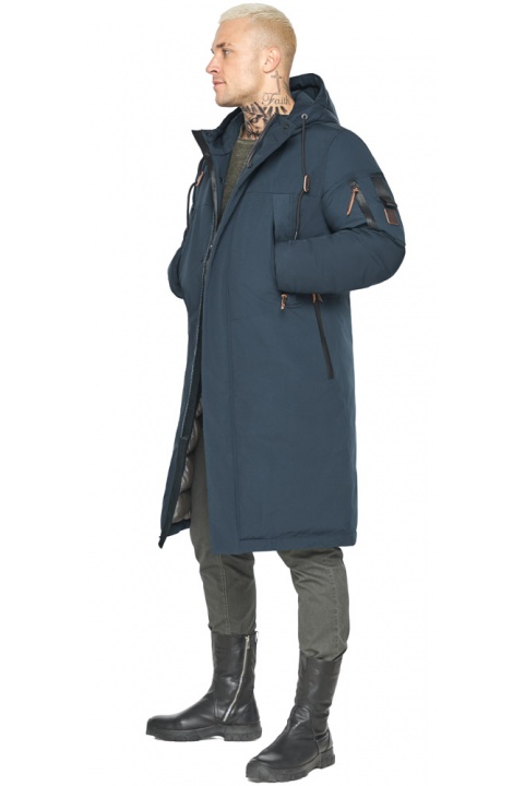 Темно-синя куртка чоловіча зимова з манжетами модель 63944 Braggart "Arctic" фото 1