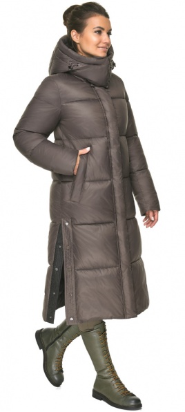 Капучиновая женская куртка с карманами модель 52650 Braggart "Angel's Fluff" фото 1