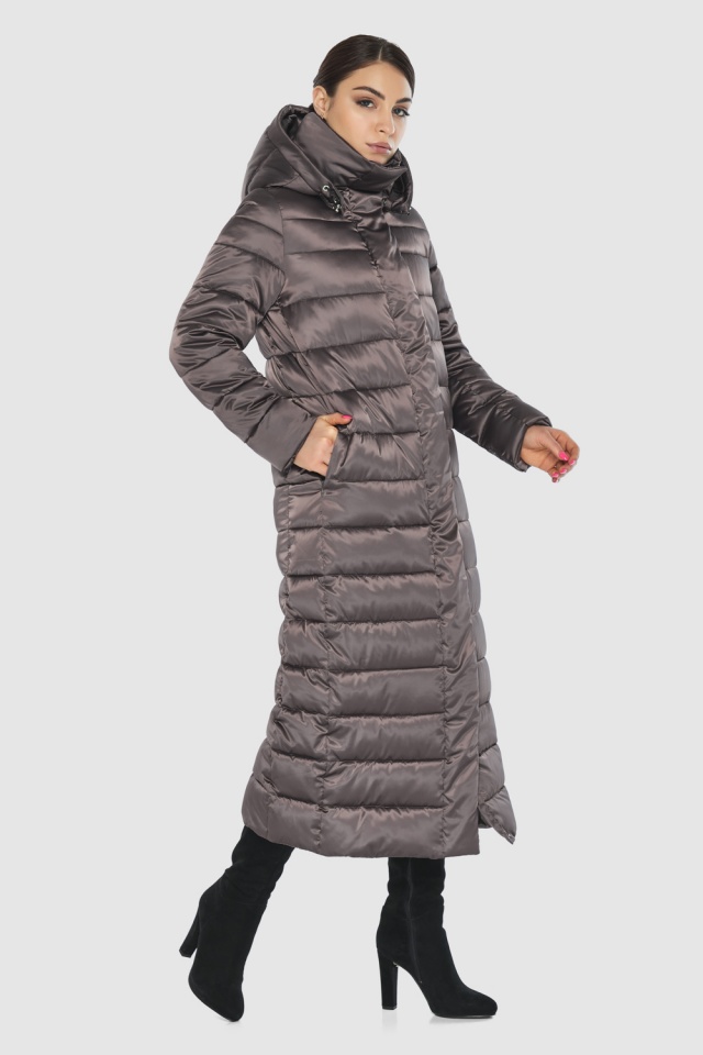 Куртка жіноча капучинова з кишенями на змійках модель 524-65 Wild Club фото 4