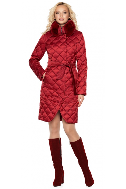 Жіноча куртка рубінового кольору фірмова модель 31030 Braggart "Angel's Fluff" фото 1