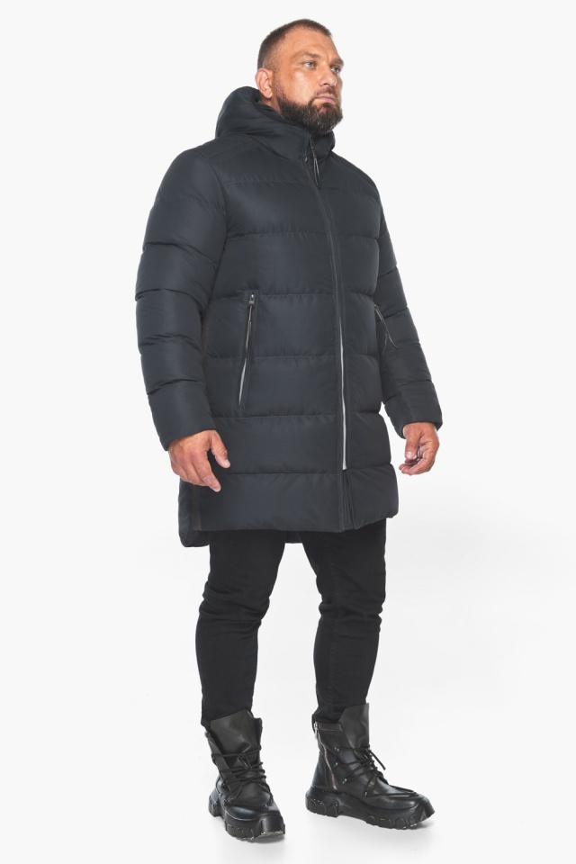 Чоловіча зимова якісна куртка колір графіт модель 57055 Braggart "Aggressive" фото 3
