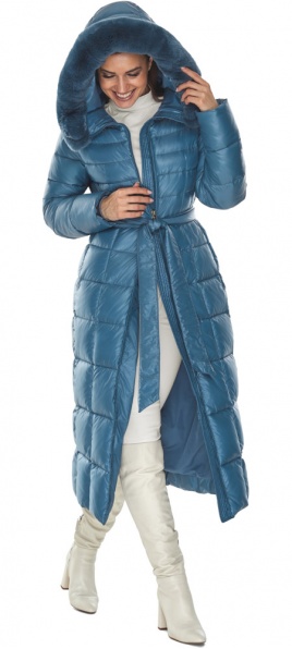 Зимняя женская повседневная курточка в аквамариновом цвете модель 59485 Braggart "Angel's Fluff" фото 1