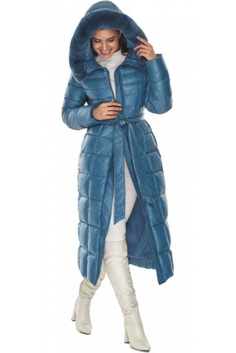 Зимова жіноча повсякденна курточка в аквамариновому кольорі модель 59485 Braggart "Angel's Fluff" фото 1
