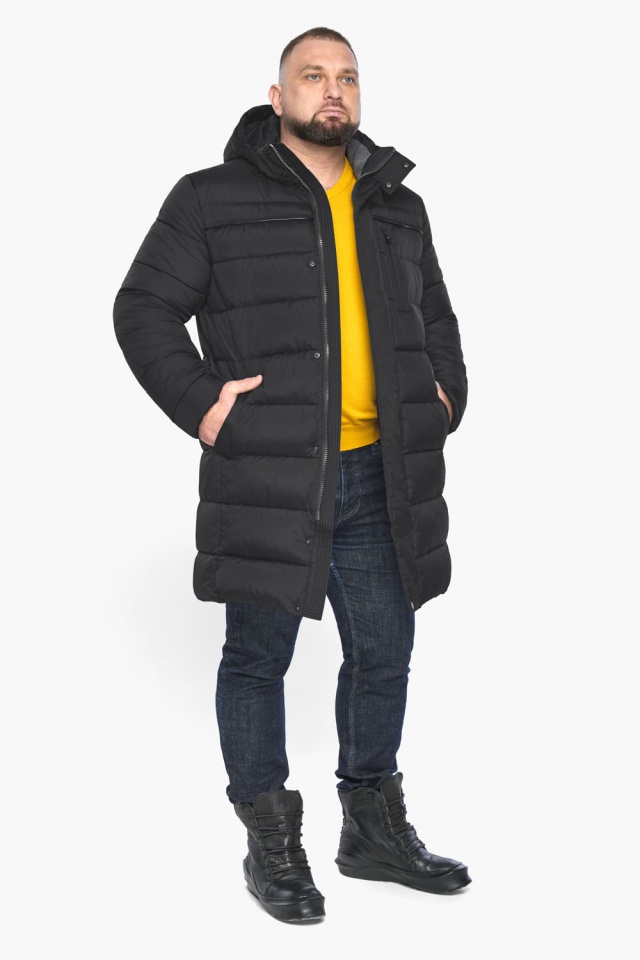 Куртка практична зимова чоловіча чорного кольору модель 63949 Braggart "Dress Code" фото 3