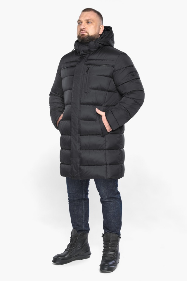 Куртка практичная зимняя мужская чёрного цвета модель 63949 Braggart "Dress Code" фото 2