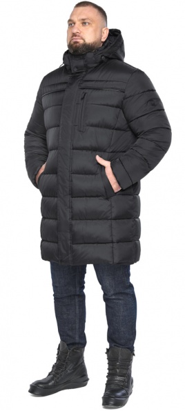 Куртка практичная зимняя мужская чёрного цвета модель 63949 Braggart "Dress Code" фото 1