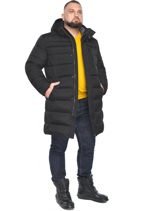 Куртка практичная зимняя мужская чёрного цвета модель 63949 Braggart "Dress Code" фото 1
