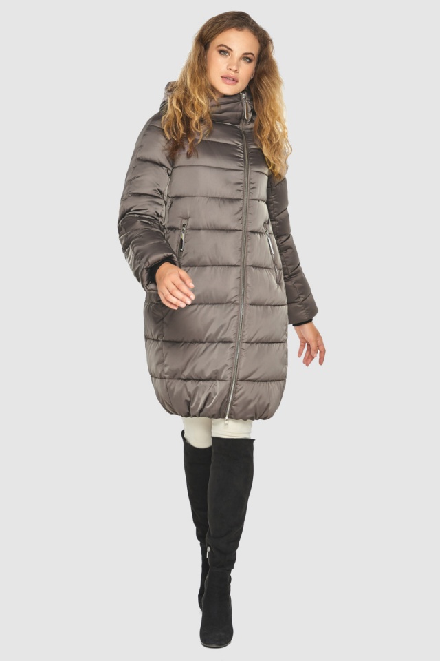 Женская весенняя капучиновая куртка с качественной фурнитурой модель 60048  фото 7