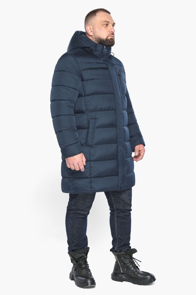 Куртка трендова чоловіча зимова темно-синя модель 63949 Braggart "Dress Code" фото 3