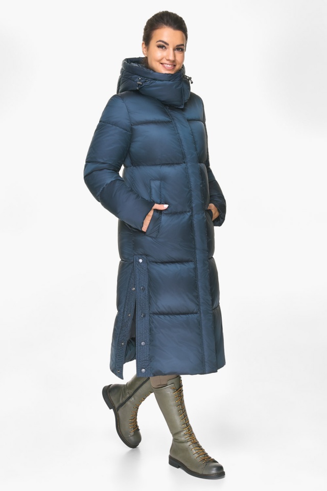 Зимова жіноча куртка в сапфіровому кольорі модель 52650 Braggart "Angel's Fluff" фото 2