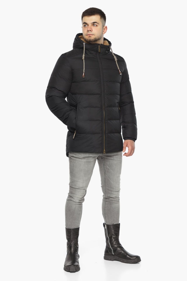 Зимняя мужская короткая куртка в чёрном цвете модель 63537 Braggart "Aggressive" фото 3