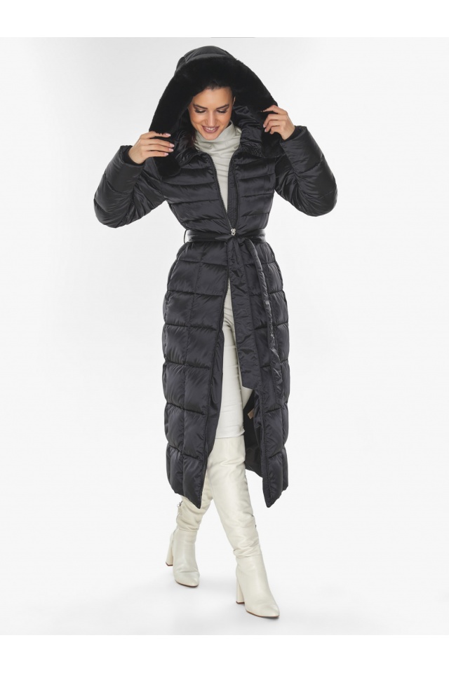 Моріонова жіноча зимова куртка з поясом модель 59485 Braggart "Angel's Fluff" фото 3