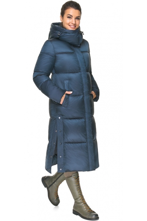Зимова жіноча куртка в сапфіровому кольорі модель 52650 Braggart "Angel's Fluff" фото 1