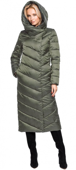 Оливковая курточка женская на зиму модель 31016 Braggart "Angel's Fluff" фото 1