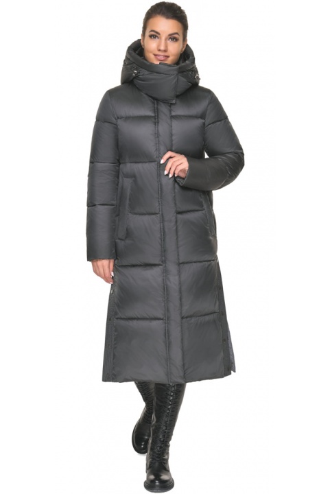 Женская обсидиановая зимняя куртка с капюшоном модель 52650 Braggart "Angel's Fluff" фото 1