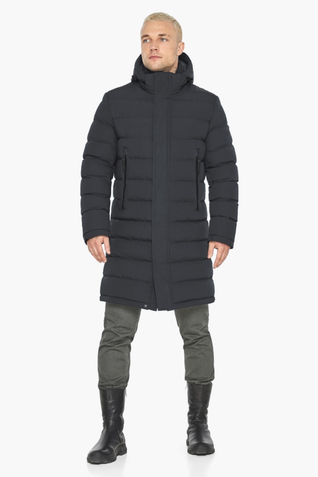 Мужская графитовая куртка городская на зиму модель 51801 Braggart "Dress Code" фото 2