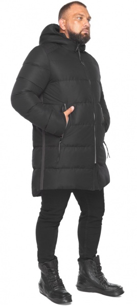 Мужская зимняя комфортная куртка цвет чёрный модель 57055 Braggart "Aggressive" фото 1