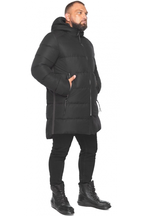 Мужская зимняя комфортная куртка цвет чёрный модель 57055 Braggart "Aggressive" фото 1