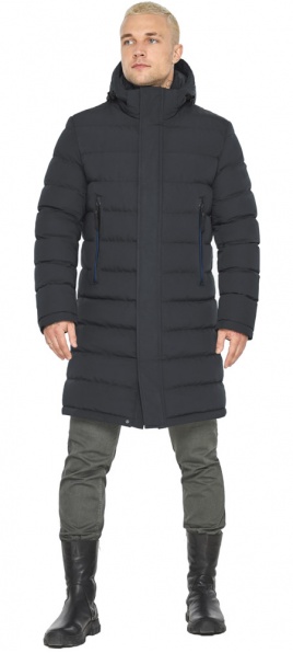 Мужская графитовая куртка городская на зиму модель 51801 Braggart "Dress Code" фото 1