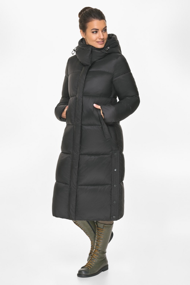 Универсальная чёрная женская куртка на зиму модель 52650 Braggart "Angel's Fluff" фото 2