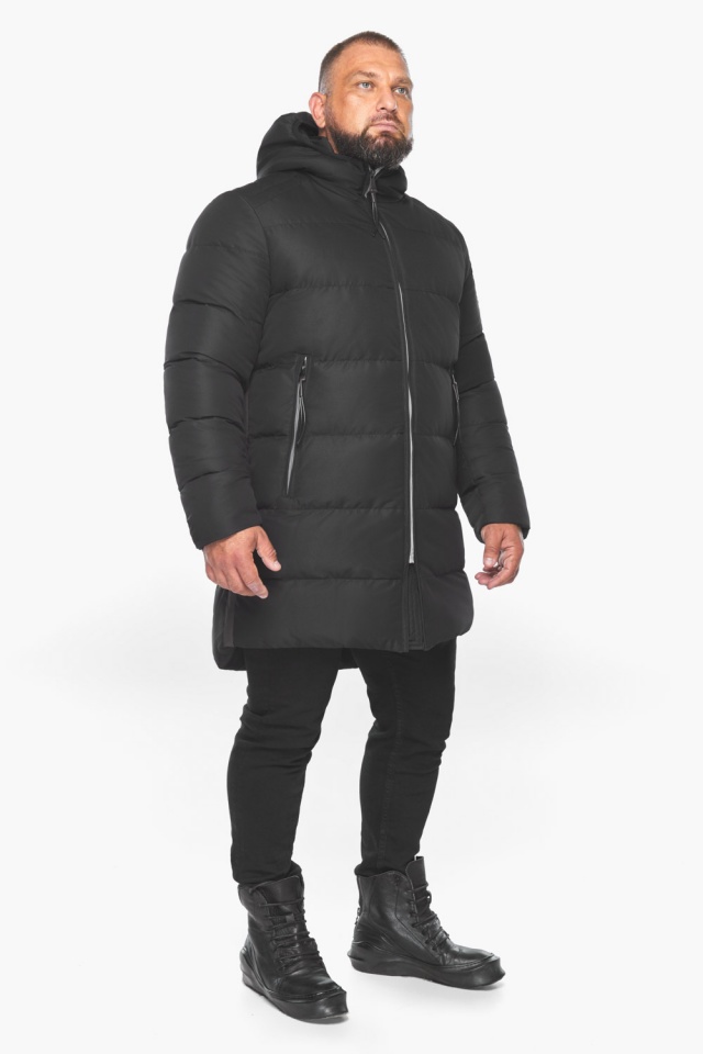 Чорна чоловіча куртка з кишенями модель 57055 Braggart "Aggressive" фото 3