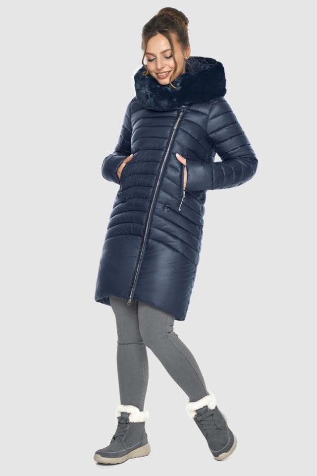 Женская синяя комфортная куртка модель 533-28 Ajento – Wild фото 2
