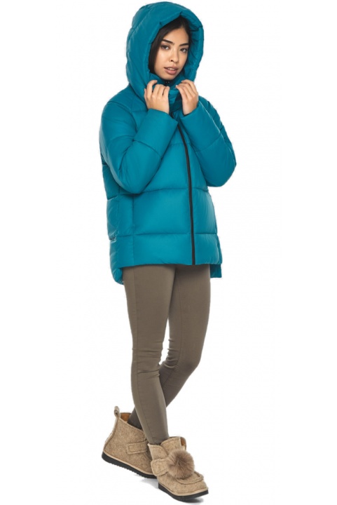 Трендовая весенняя аквамариновая женская куртка на молнии модель M6212 Moc – Ajento – Vivacana фото 1