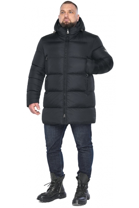 Зимова чоловіча графітова куртка з кишенями модель 63957 Braggart "Aggressive" фото 1