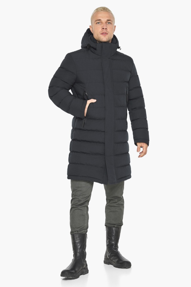 Мужская графитовая куртка городская для зимы модель 51801 Braggart "Dress Code" фото 2