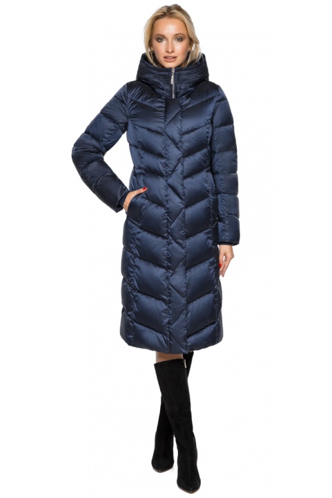 Женская зимняя куртка практичная цвет синий бархат модель 31024 Braggart "Angel's Fluff" фото 1