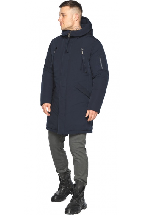Куртка – воздуховик мужской тёмно-синий зимний стильный модель 30675 Braggart "Angel's Fluff Man" фото 1