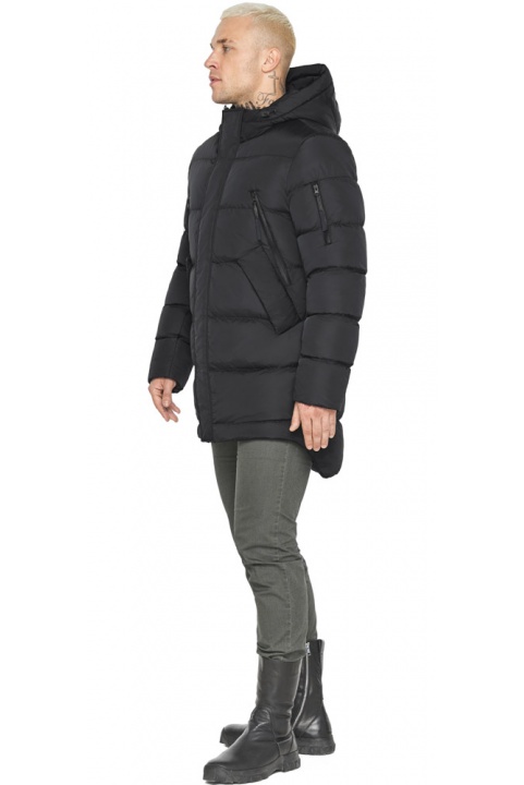 Зимняя куртка мужская чёрная на молнии модель 63234 Braggart "Aggressive" фото 1