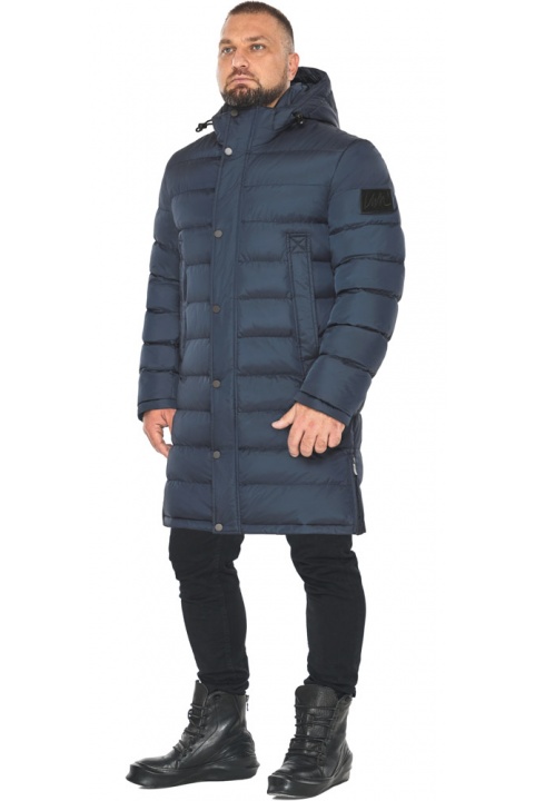 Куртка мужская зимняя брендовая большого размера синяя модель 41600 Braggart "Titans" фото 1
