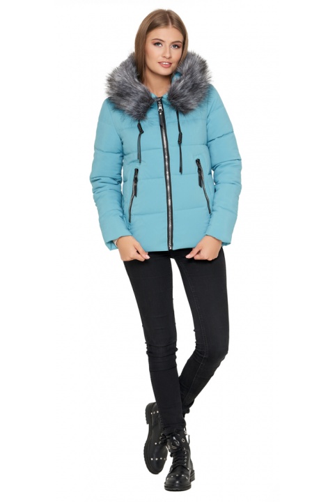 Куртка блакитна жіноча зимова модель 6529 Kiro Tokao фото 1