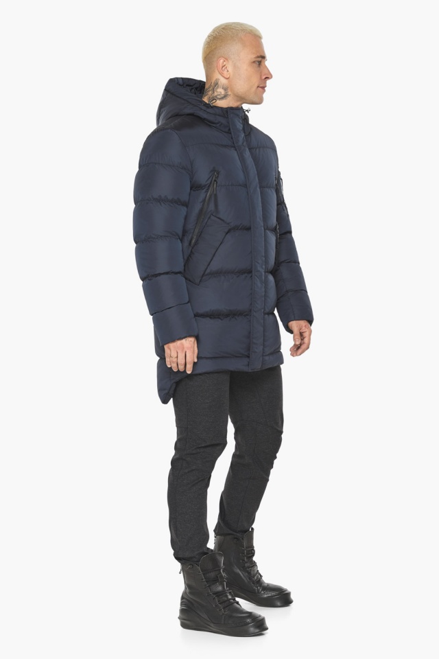 Трендовая мужская зимняя тёмно-синяя курточка модель 63234 Braggart "Aggressive" фото 2