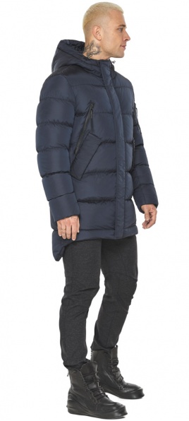 Трендова чоловіча зимова темно-синя курточка модель 63234 Braggart "Aggressive" фото 1