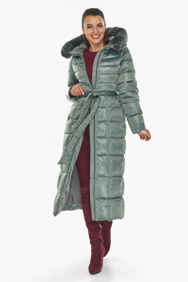 Зимова жіноча приталена куртка колір турмалін модель 59485 Braggart "Angel's Fluff" фото 3